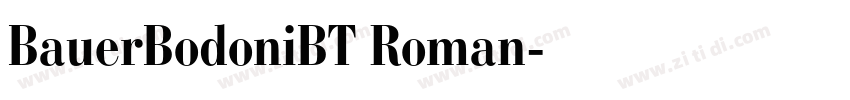 BauerBodoniBT Roman字体转换